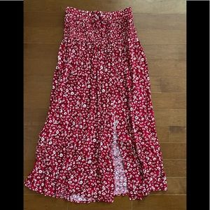 flower maxi skirt
